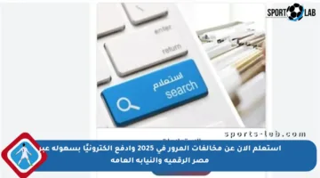 استعلم الآن عن مخالفات المرور في 2025 وادفع إلكترونيًا بسهولة عبر مصر الرقمية والنيابة العامة